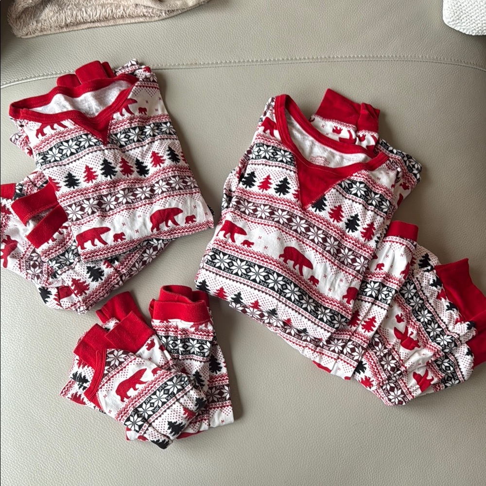 Festive Red and White Family Matching Pajamas